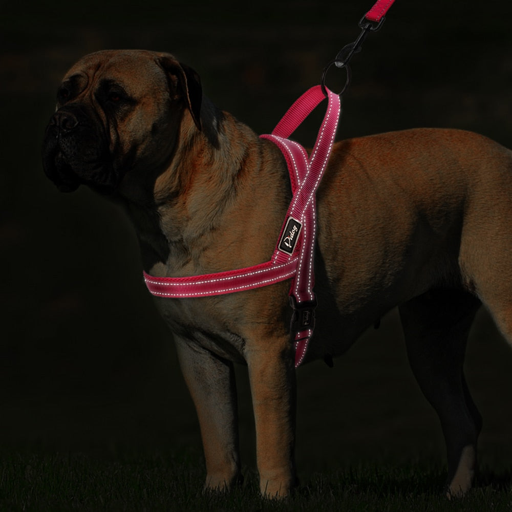 No Pull Reflective Dog Harness Leash Set Pet Vest
