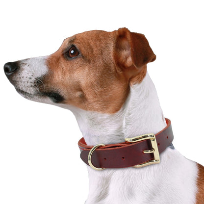 Dog Puppy Collar Genuine Leather Pet Collars For