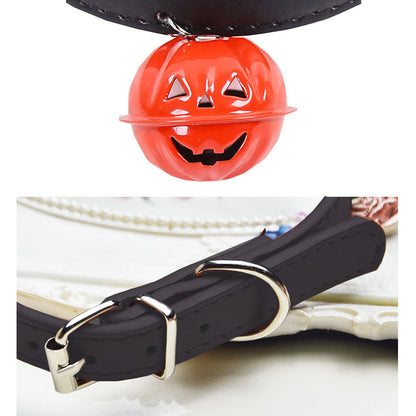 Halloween Pet Collar With Pumpkin Bell Dog Cats
