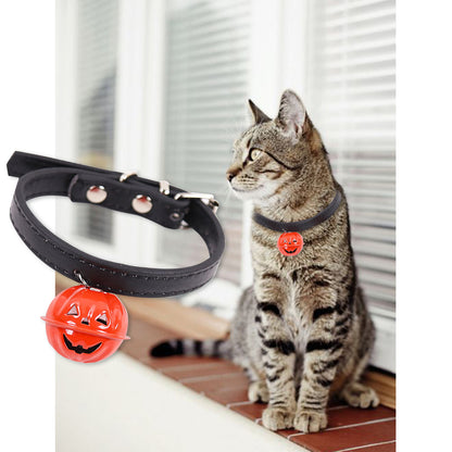 Halloween Pet Collar With Pumpkin Bell Dog Cats