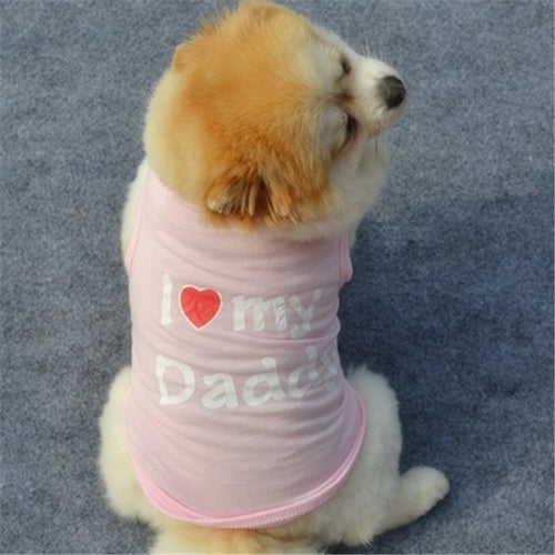 Love Cat Clothes Cotton Pet T Shirts Clothing For