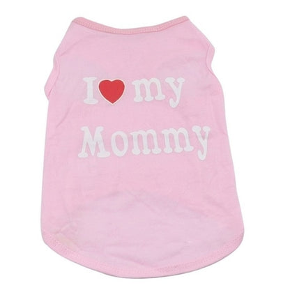 Love Cat Clothes Cotton Pet T Shirts Clothing For
