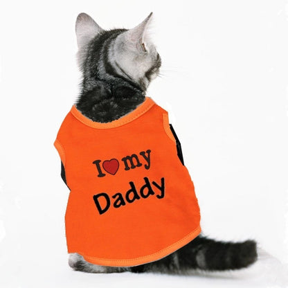 Love Cat Clothes Cotton Pet T Shirts Clothing For