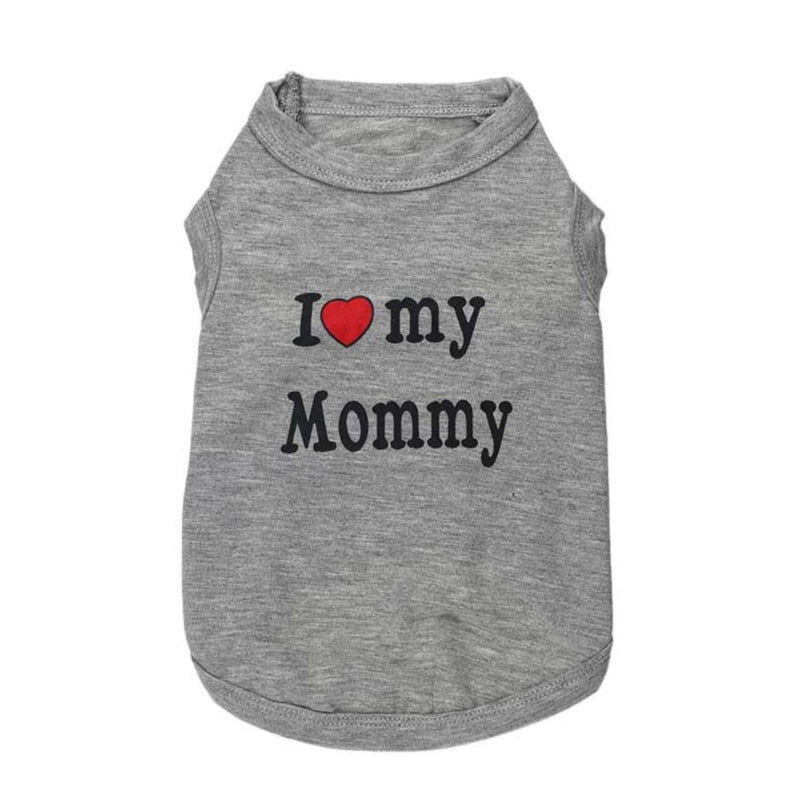 Love Cat Clothes Cotton Pet T Shirts Clothing For