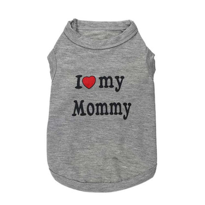 Love Cat Clothes Cotton Pet T Shirts Clothing For