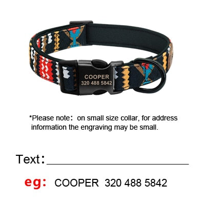 Personalized Dog Collar Custom Puppy Pet Collar