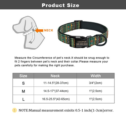 Personalized Dog Collar Custom Puppy Pet Collar