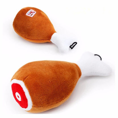 Pet Dog Toys Big Chicken Leg Plush Dogs Chew